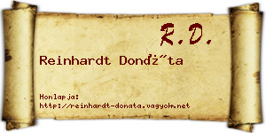 Reinhardt Donáta névjegykártya